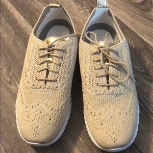 Gold Cole Haan Zerogrand shoes
